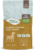 Nature's Logic Dry Dog Food - 100% Natural - No Synthetics - For All Ages, Sizes, Breeds - Free From Common Allergens, High Protein - Chicken Meal Feast, 4.4lbs