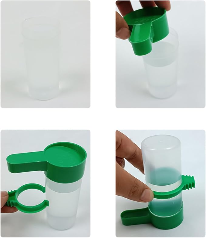 Bird Water Dispenser for Cage, 4pcs Bird Water Bowl 140ml Automatic No Mess Gravity Feeder Bird Watering Supplies for Pet Parrot, Parakeets, Cockatiel, Budgie Lovebirds and Other Birds