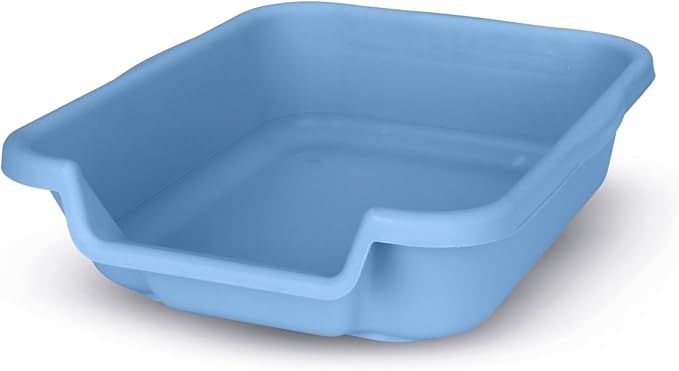 Dog Litter Box, Blue Color, Small Size, Durable & Pet Safe Puppy Litter Box, Indoor Open Top Entry Dog Litter Pan, Comfortable for Dogs, Great for Small Dogs up to 6 lbs
