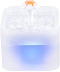 Cat Water Fountain, 67oz/2L Automatic Cat Drinking Fountain, Pet Water Dispenser with LED Light and Filter for Cats and Small Dogs (Clear)