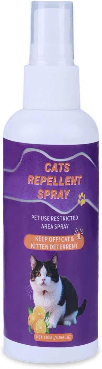Cat Scratch Deterrent Spray, Cat Repellent Spray Indoor and Outdoor for Cat and Kitten, No Scratch Spray Training Aid for Furniture, Sofas, Rugs 120ml
