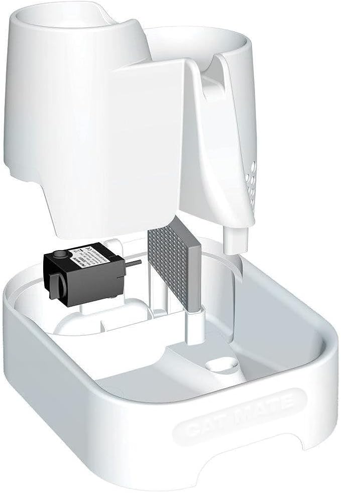 Cat Mate Multi-Level Pet Water Fountain (335) - BPA and BHT Free 3-Stage Filter, for Cats & Small Dogs, Quiet and Hygienic Drinking Fountain, 70 fl. Oz Capacity