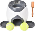 Automatic Dog Ball Launcher Dog Tennis Food Reward Machine Interactive Dogs Ball Thrower Slow Feeder for Small and Medium Dogs (Dark Grey)