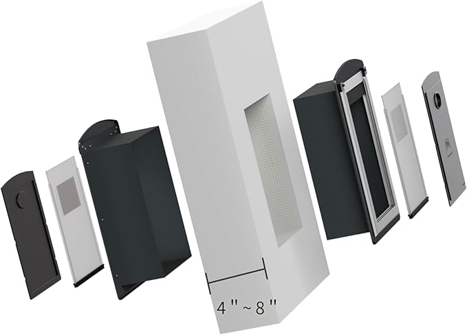 FreeStanding Cat Door for Wall, Steel Frame Cat Doors with Telescoping Tunnel, Magnetic Double Flaps and 2 Security Lock Panels, Cat Door for Interior and Exterior Wall, Small, Gray