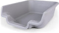 Dog Litter Box, Misty Gray Color, Extra Large Size, Durable & Pet Safe Puppy Litter Box, Indoor Open Top Entry Dog Litter Pan, Comfortable for Dogs, Great for Dogs up to 35 lbs