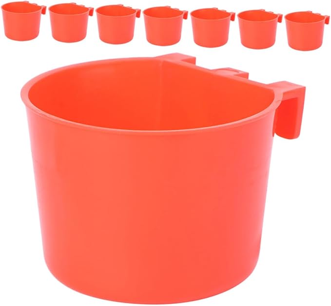 FRCOLOR 24Pcs Bird Bowls Cockatiel Parrot Feeder Container Plastic Feeding Bowl Dispenser Pet Bird Water Bowl for Cage Supplies