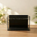 3 Gallon Glass Fish Tank Cube, Small Aquarium Fish Bowl for Betta Goldfish Snails Shrimp Aquatic Planting, Easy to Maintain Ultra Clear Rimless Design for Desktop Small Spaces