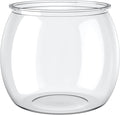 Pawfly 0.5 Gallon Mini Plastic Fish Bowl, Unbreakable Small Fishbowl Desktop Aquarium, Clear Round Plastic Fish Tank for Small Fish, Shatterproof Betta Fish Tank Goldfish Bowl, Decorative Globe Vase