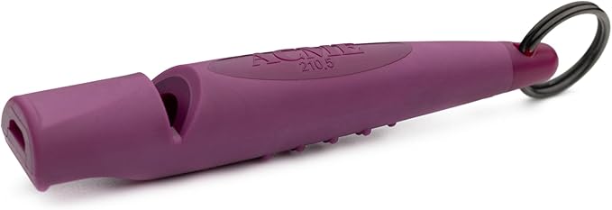 ACME Alpha 210.5 Professional Dog Training Whistle with Enhanced Ergonomic Grip. BPA-Free Plastic. 110 dBA. Standardized Frequency for Smaller Dogs. Weatherproof. Made in The UK (Purple)