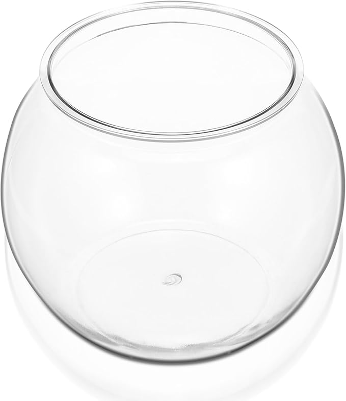 Plastic Fish Bowls, Round Plastic Fish Tank 2 Gallon Aquarium Hydroponic Planter Floral Container for Prizes, Party, Table Centerpiece Home Decor
