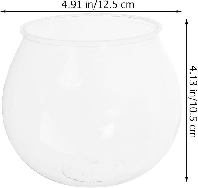 BESPORTBLE 4 Pcs Plastic Fish Bowls Ivy Bowl Clear Goldfish Bowl Globe Vase Terrarium Planter Holder for Games Centerpieces Party