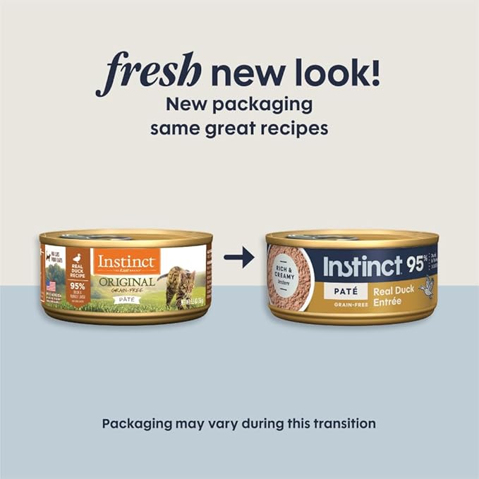 Instinct Original Pate Wet Cat Food, Grain Free Recipe - Real Duck, 5.5 Ounce (Pack of 12)