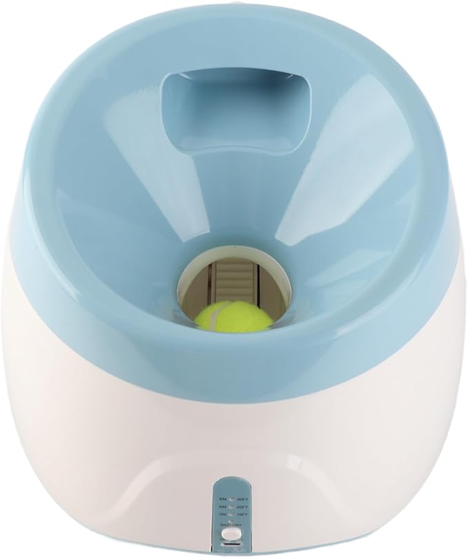 Automatic Dog Ball Thrower with 3 Interactive Tennis Balls, Electric Pet Dog Ball Launcher Interactive Dog Toy,Adjustable Distance Settings for Indoor and Outdoor Play ()