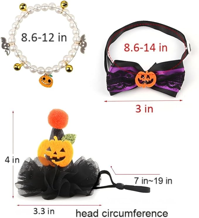 Cat Halloween Costume Bat Wings Pet Apparel Halloween Party Dress Up Accessories for Cat Small Dogs Puppy Kitty Kitten Boy or Girl (Style 2)