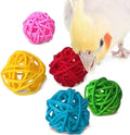 Rattan Balls for Parrots, 30 Beak Grooming and Activity Balls, 1” Decorative Wicker Orbs, Attractive Multicolor Pack