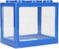 Blue Plastic Building Block Fish Tank Desktop Micro Landscape Cascadable Design Mini Fish Aquarium Office Decoration
