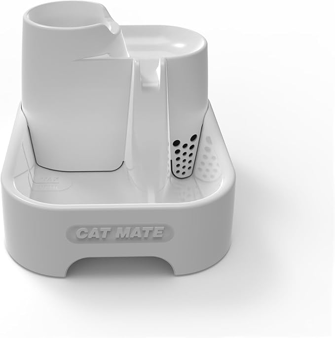 Cat Mate Multi-Level Pet Water Fountain (335) - BPA and BHT Free 3-Stage Filter, for Cats & Small Dogs, Quiet and Hygienic Drinking Fountain, 70 fl. Oz Capacity