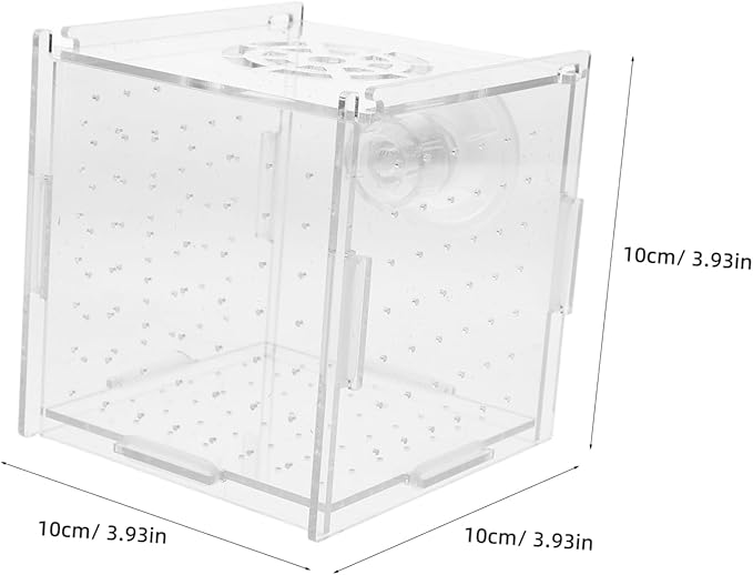 Box Aquarium Breeding Box Dual Purpose Acrylic Isolation Holder for Fish Shrimp Compact Incubator Hydroponic Separator Easy to Clean Maintain