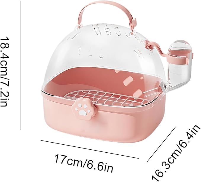 Bird Carrier Cage | PVC Chinchilla Carrier Cage with Water Bottle | Pet Bird Carrying Supplies Spacious Design for Sparrow Macaws Conures Chinchillas Budgies Cockatiels Parakeet Hedgehog