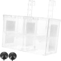 Happyyami 1pc Aquarium Dual Isolation Box Fish Breeding Box for Fish Hatching Incubator for Guppies and Shrimp Easy to Install Plastic Structure