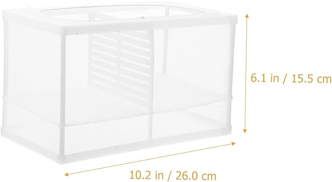 POPETPOP Fish Breeding Tank Cups Easy Install Aquarium Isolation Box for Hatching Betta and Guppy Fry Material for Rearing and