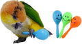 3PCS- Colourful Mini Ball Sand Hammer Parrot Rattle Shaker Musical Sound Toy Intelligent Sand Hammer Toys for Parakeets Canaries Cockatiels Conure Lovebirds(Random Color)