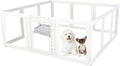 Clear Acrylic Plastic Dog Playpen - Clear Dog Play Pen - Easy Assemble Acrylic Dog Playpen - Puppy Playpen, Cat Playpen, Small Animal Playpen, Dog Play Pen Indoors (White, 23.6" H, 12PCS)