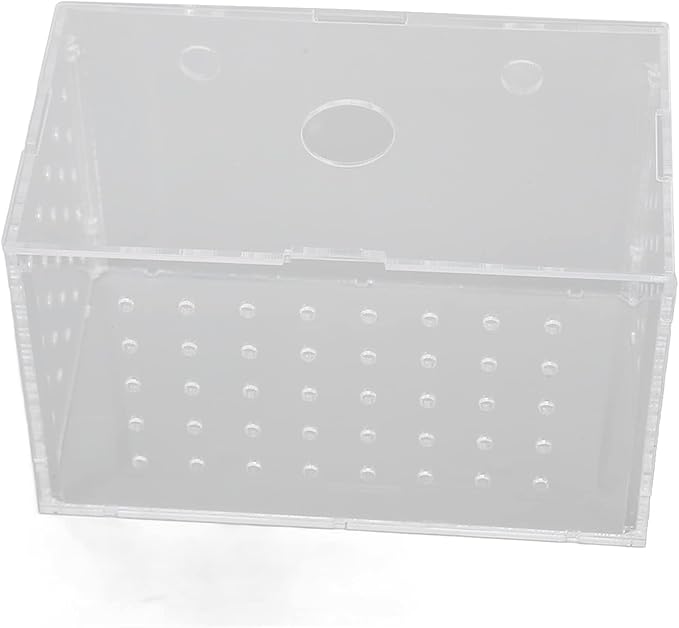 Fish Breeder Box, Aquarium Fish Breeding Box, High Transparency Acrylic Hatchery Incubator with Suction Cups for Baby Fish Shrimp Clownfish Isolation and Rearing (14 * 8 * 9CM)