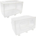 Hordion 2 Pack Mesh Aquarium Breeder Box, Fish Tank Breeder Net Fry Hatchery Incubator Mesh with Suction Cups for Newborn Small Fish, Large Size