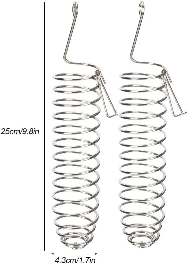 2PCS Bird Food Holder, Feeder Food Basket Tool Vegetable Fruit Feeder Stainless Steel Parrot Hanging Stainless Steel Cage Accessories for Parakeet Cockatiel