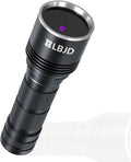 LED 365nm Pro Flashlight Blacklight, Portable Rechargeable Black Light with 4 Best LEDs for Pet Urine Detection, Dry Stains