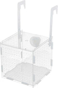 Fish Breeder Box for Fish Tank, Acrylic Fish Tank Divider, Easy to Install, 5.91"x5.91"x5.91", Clear, 1 Set