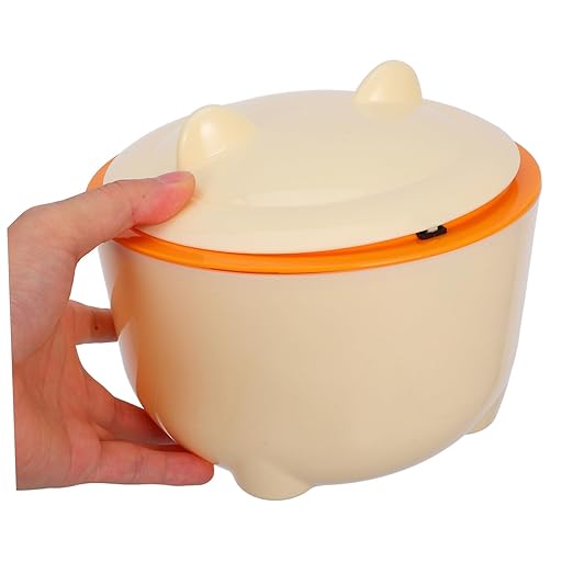 PRETYZOOM 1Set Capacity Cat Litter Disposal Bin with Bags Airtight Trash Can for Cat Waste and Reusable Design Stylish Cartoon Shape for Home