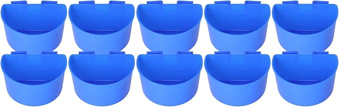 Zerodis Pigeons Feeding Cups, Plastic Bird Dish for Watering and Feeding, Easy to Hang Supplies for Bird Breeders and Pet Owners (Blue)