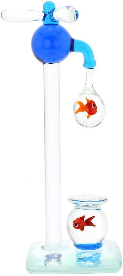 Glass Of Venice Murano Glass Faucet and Aquarium with Fish