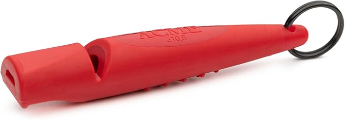 ACME Alpha 210.5 Professional Dog Training Whistle with Enhanced Ergonomic Grip. BPA-Free Plastic. 110 dBA. Standardized Frequency for Smaller Dogs. Weatherproof. Made in The UK (Carmine Red)