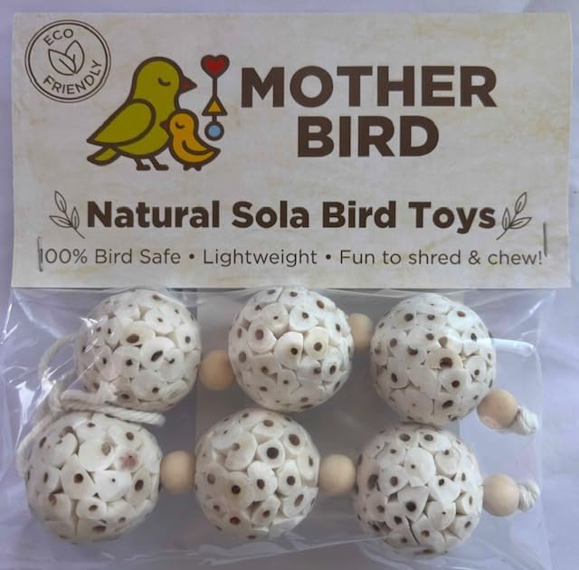 Triple Stack Natural Sola Ball Hanging Chew Toy for Small Birds - Set of Two