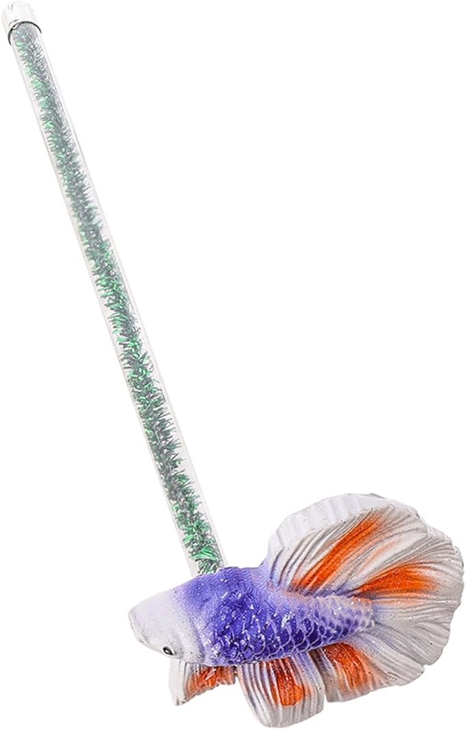 Fish Training Wand for Betta Starter Betta Kits Tail Training Aquariums Wand Betta Fish Wand Fishtank Decoration Fish Training Toy Resin Fish Toy Fish Training