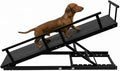 7 Adjustable Dog Ramp for Bed, Couch - 63" Foldable Birchwood Dog Ramp with Safety Rails, Non-Slip EVA Surface & DIY Glow in The Dark Strips, Wooden Pet Ramp for Large Dogs Supports 250Lbs