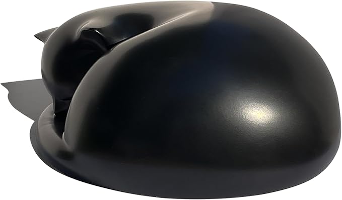 Cat Urn, Black Resin, Sleeping Kitty Pet Memorial Keepsake Funeral Urn for Cats Ashes, Up to 8kg, 7.87 x 7.87 x 3.15 inches