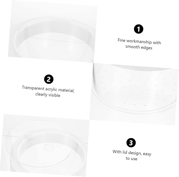Mikikit Floating Aquarium Breeding Box Acrylic Fish Tank Isolator with Removable Cover Water Permeable Fish Separator and Adaptation