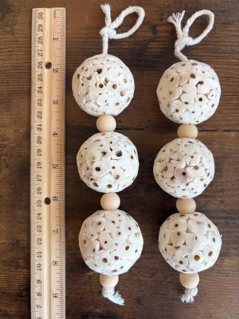 Triple Stack Natural Sola Ball Hanging Chew Toy for Small Birds - Set of Two