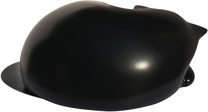 Cat Urn, Black Resin, Sleeping Kitty Pet Memorial Keepsake Funeral Urn for Cats Ashes, Up to 8kg, 7.87 x 7.87 x 3.15 inches
