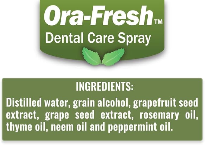 Green Pet Organics OraFresh Dental Spray with Peppermint Oil - Naturally Fights Tartar, Plaque & Freshens Breath Instantly, Improves Oral Health, 8 oz