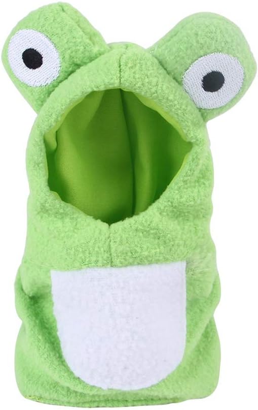 Sun Conure Bird Diaper Flight Suit Frog Shape Hoodie Cosplay Photo Prop for Parrots African Greys Parakeet Cockatiel, Bird Hoodie Small Animals Apparel (M)