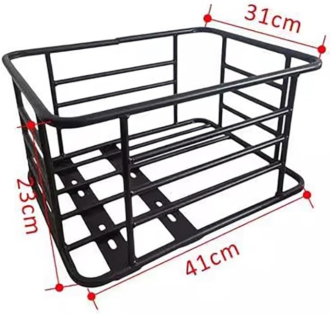 Rear Bike Basket for Dogs – Motorcycle/E-Bike Pet Carrier Crate, Thick Steel Frame, Washable Cushion, Multiple Mounting Points, Secure Leash Clip