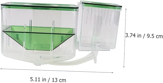 Self Guided Fish Breeding Tank Transparent Acrylic Incubator Box with Isolation Compartments for Aquarium Fry Protection and Juvenile Survival Enhancement