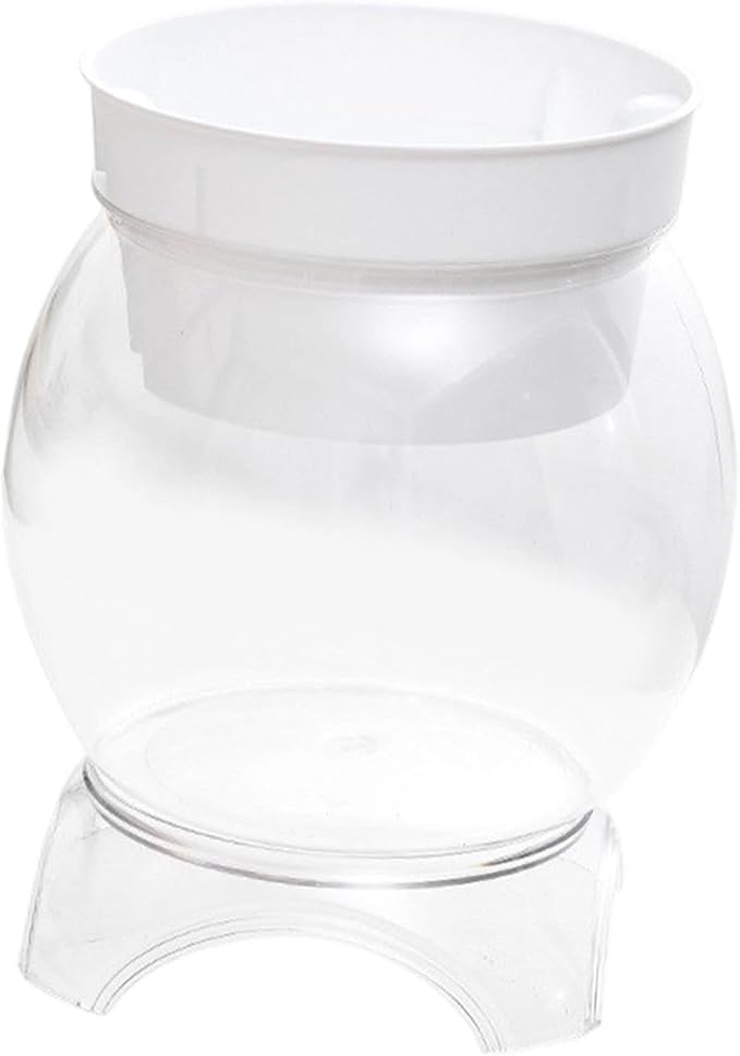 Desktop Fish Bowl Aquarium Hydroponic Planter Creative for Home Landscaping for Living Room with Stand Transparent 2 in 1, 16.8cmx21.8cm