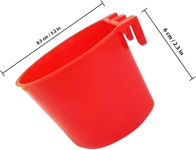 FRCOLOR 20pcs Bird Cage Cups Small Hanging Feeder Bowls Seed Holder for Indoor Birds Pet Feeding Watering Supplies