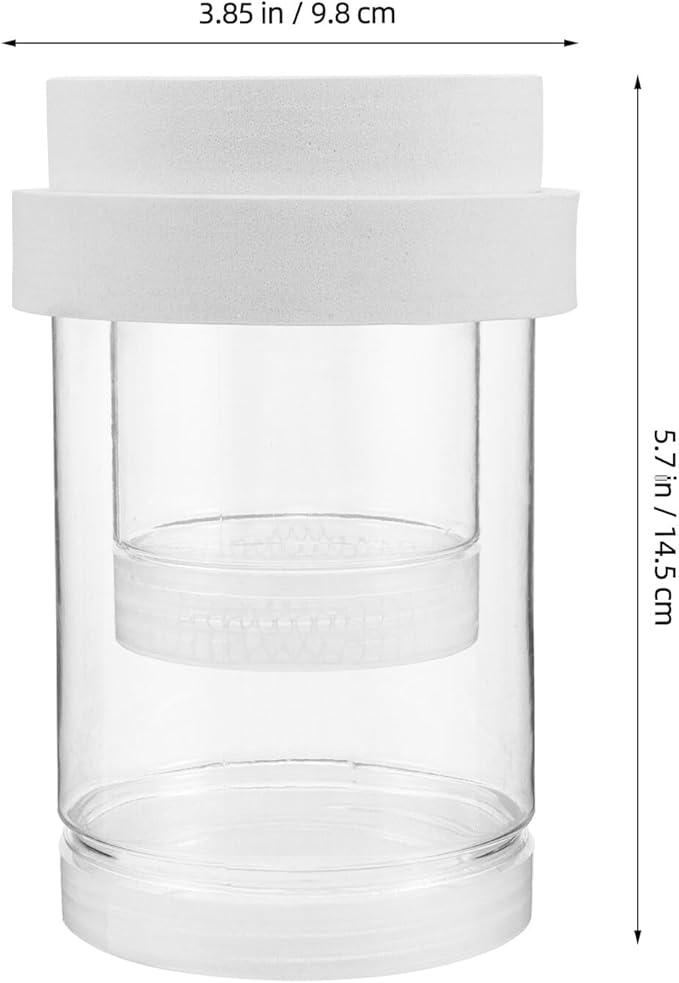BESPORTBLE Aquarium Fish Breeding Box Floating Hatchery Incubator with Fine and Coarse Mesh Nets White Set for Guppy Betta Shrimp Nursery and Isolation in Fish Tanks